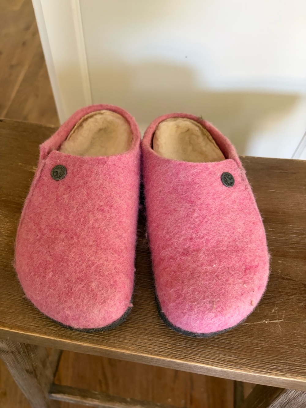 Birkenstock Kids Zermatt Slippers fleece lined size 34 3 3.5 girls